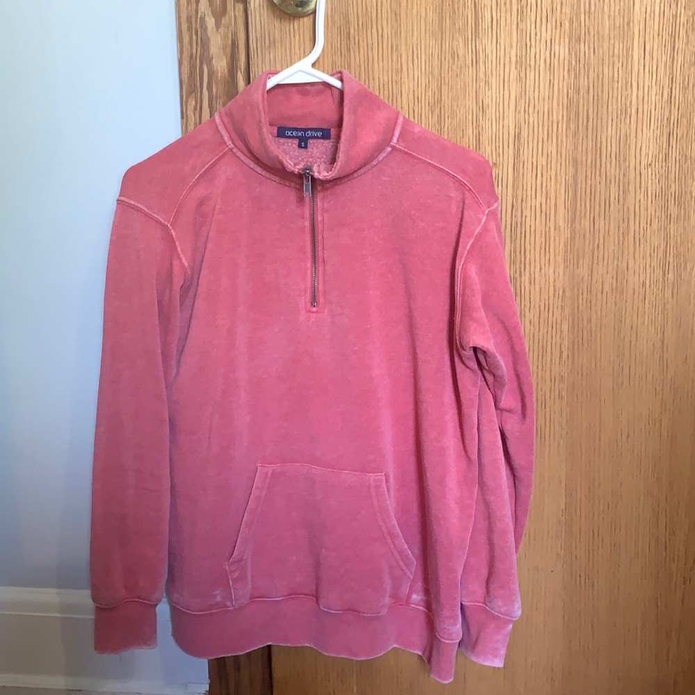 Distressed Quarter Zip